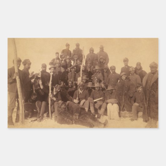 Buffalo-Krieger: Amerikanische Kampferei Rechteckiger Aufkleber (Vorderseite)