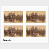 Buffalo-Krieger: Amerikanische Kampferei Rechteckiger Aufkleber (Blatt)