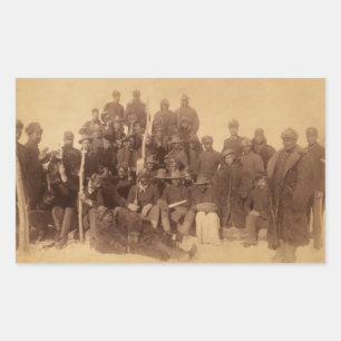 Buffalo-Krieger: Amerikanische Kampferei Rechteckiger Aufkleber