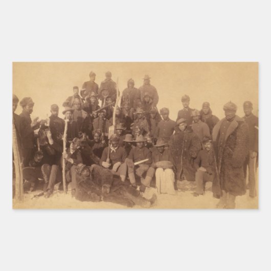 Buffalo-Krieger: Amerikanische Kampferei Rechteckiger Aufkleber (Vorderseite)