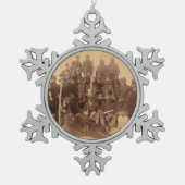 Buffalo-Krieger: Amerikanische Kampferei Schneeflocken Zinn-Ornament (Vorderseite)