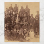 Buffalo-Krieger: Amerikanische Kampferei Weinetikett (Einzelnes Label)