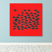 Buffalo Leinwanddruck (Insitu (Holzboden))