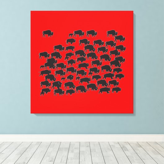 Buffalo Leinwanddruck (Insitu (Holzboden))