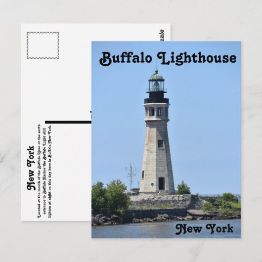 Büffalo-Leuchtturm Postkarte (Vorne/Hinten)