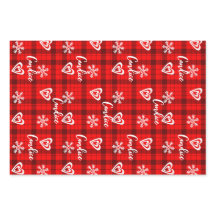 Buffalo Liebe Herz Schneeflocken Personalisiert