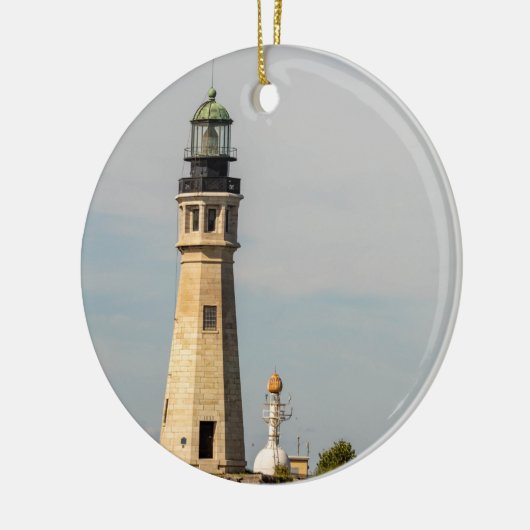 Buffalo Lighthouse Keramik Ornament (Links)