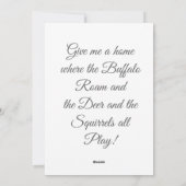 Buffalo Love Feiertagskarte (Rückseite)