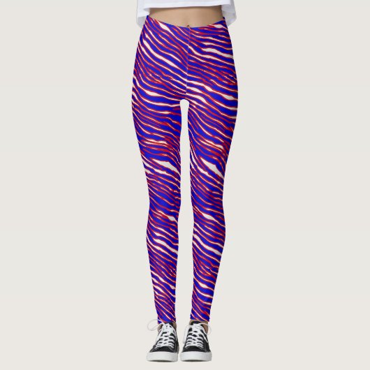 Buffalo Mafia Zebra Print Leggings (Vorderseite)