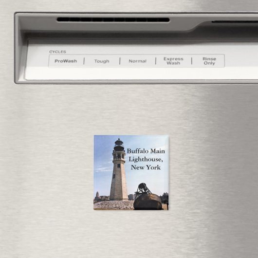 Buffalo Main Lighthouse, New York Magnet (In Situ (Geschirrspüler))