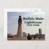 Buffalo Main Lighthouse, New York Postcard Postkarte (Vorne/Hinten)