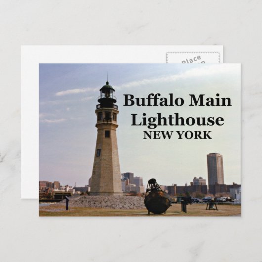 Buffalo Main Lighthouse, New York Postcard Postkarte (Vorne/Hinten)