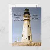 Buffalo Main Lighthouse, New York Postcard Postkarte (Vorne/Hinten)