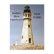 Buffalo Main Lighthouse, New York Postcard