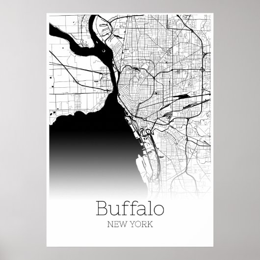 Buffalo Map - New York - City Map Poster (Vorne)