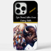 Buffalo mit lebendigen Kunstfedern Case-Mate iPhone Hülle (Rückseite)