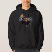 Buffalo, Moon & TeePee Wildlife Art T - Shirt (Vorderseite)