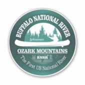 Buffalo National River (Kanu) Aufkleber (Vorderseite)