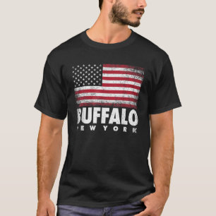Buffalo New York 4. Juli American Flag USA Ame T-Shirt