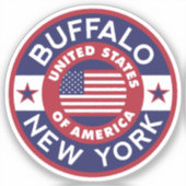 BUFFALO, New York Aufkleber (Vorderseite)