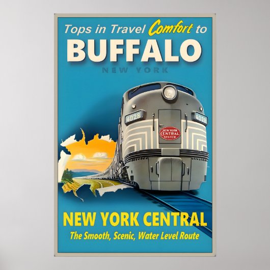 Buffalo New York Central Railroad Tops in Travel Poster (Vorne)