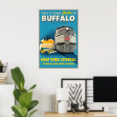 Buffalo New York Central Railroad Tops in Travel Poster (Heimbüro)