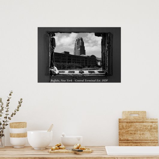 Buffalo, New York 'Central Termi.. Poster (Küche)