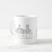 Buffalo, New York| City Stylized Skyline Kaffeetasse (Vorderseite Links)