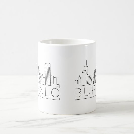 Buffalo, New York| City Stylized Skyline Kaffeetasse (Mittel)