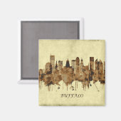Buffalo New York Cityscape Magnet (Vorderseite/Rückseite)