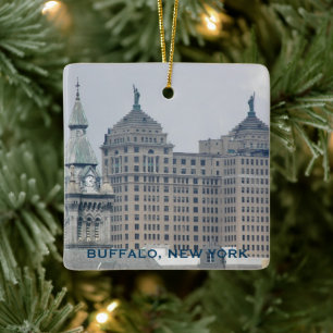 Buffalo, New York Feiertag Keramikornament