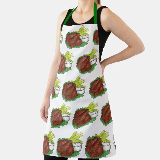 Buffalo New York GRILLEN Chicken Wings Celery Stic Schürze (InSitu)