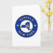 Buffalo New York Karte (Gelbe Blume)