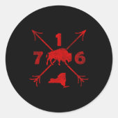 Buffalo New York Ny _ Area Code 716 Runder Aufkleber (Vorderseite)