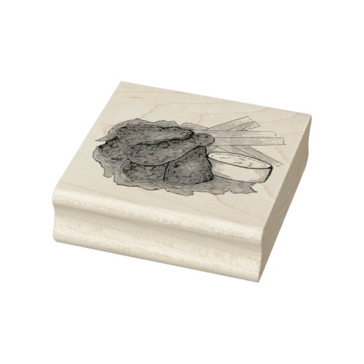 Buffalo New York NY Hot Chicken Wings Celery Gummistempel (Stempel)