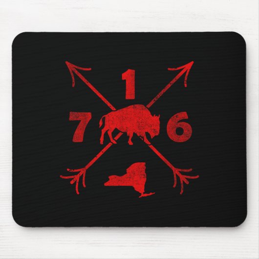 Buffalo New York Ny _ Vorwahl 716  Mousepad (Vorne)