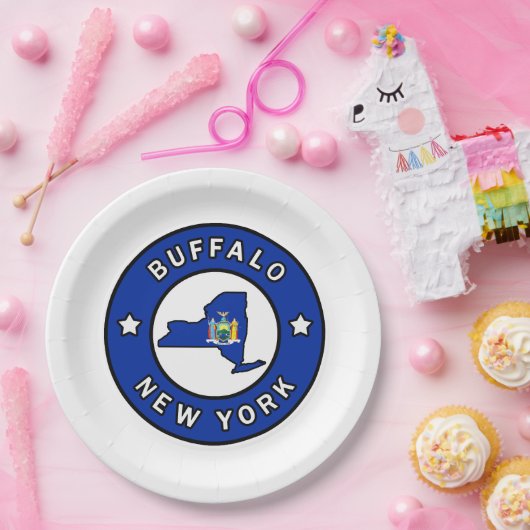 Buffalo New York Pappteller (Party)