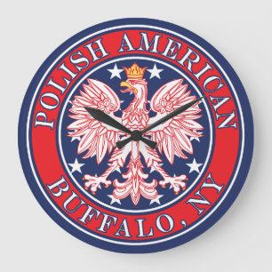 Buffalo New York Polish Große Wanduhr
