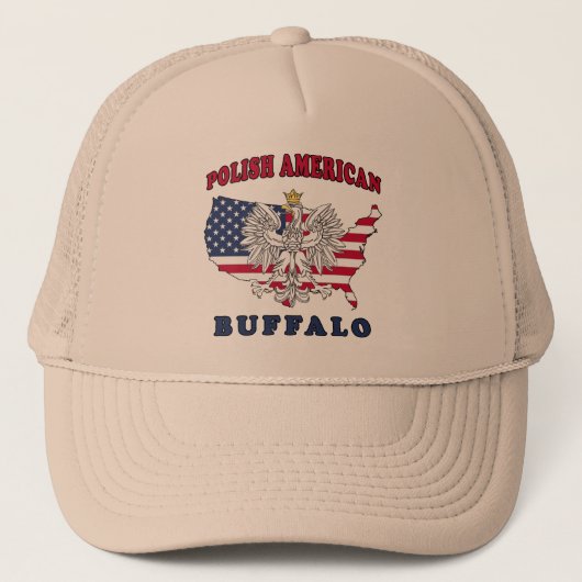 Buffalo New York Polish Truckerkappe (Vorderseite)