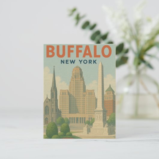 Buffalo New York Postkarte (Stehend Vorderseite)