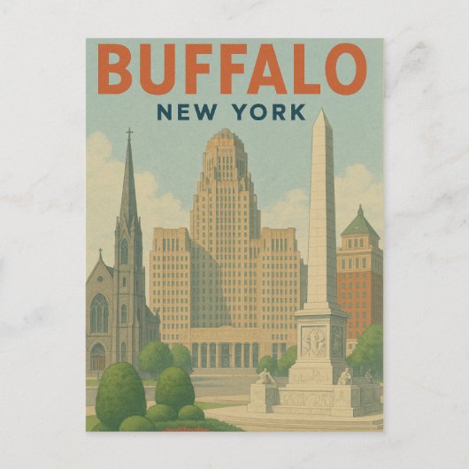 Buffalo New York Postkarte (Vorderseite)