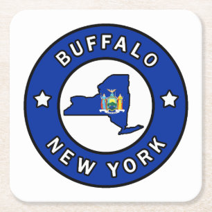 Buffalo New York Rechteckiger Pappuntersetzer