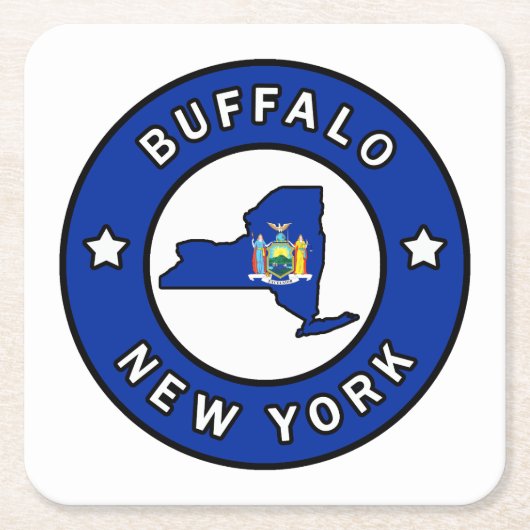 Buffalo New York Rechteckiger Pappuntersetzer (Vorderseite)