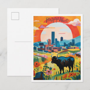 Buffalo New York Reise Stadt Ästhetik Postkarte