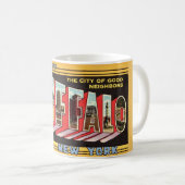 Buffalo New York Retro-Tasse Kaffeetasse (VorderseiteRechts)