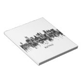 Buffalo New York Skyline BW Notizblock (angewinkelt)