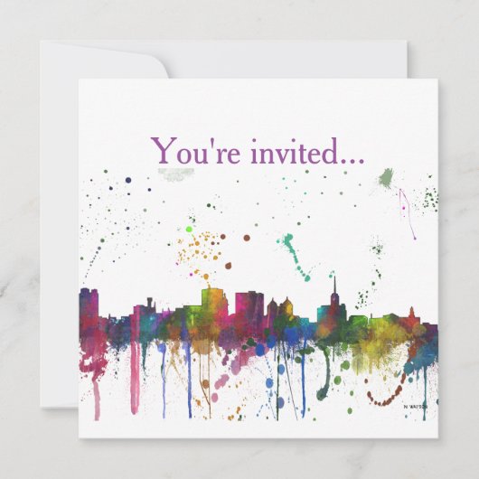 BUFFALO NEW YORK SKYLINE - Einladungen (Vorderseite)