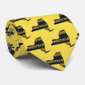 Buffalo New York Sports Colors Karte Krawatte (Gerollt)