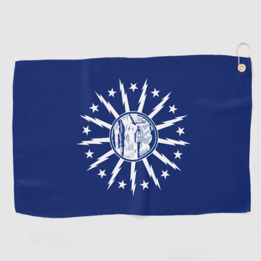Büffalo (New York) - Stadtflagge Golfhandtuch (Horizontal)