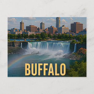 Buffalo New York Waterfront Falls Reise-Geschenk Postkarte